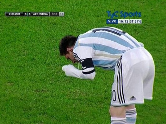 VIDEO: Messi vomitó ante Rumania