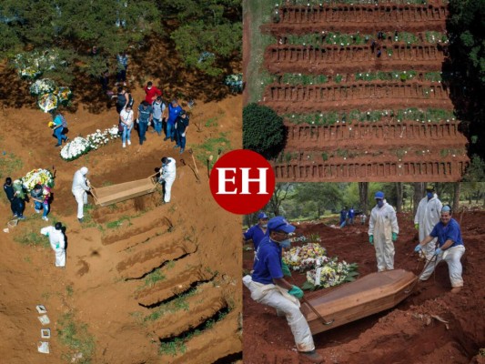 Impactante: El cementerio más grande de Brasil donde entierran muertos por Covid-19