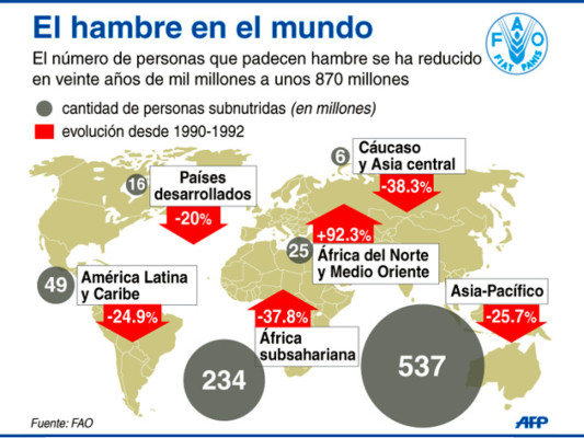 FAO: 49 millones padecen de subnutrición en Latinoamérica