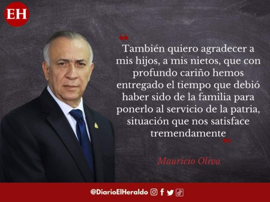 Frases de Mauricio Oliva durante su discurso de despedida en el Congreso Nacional