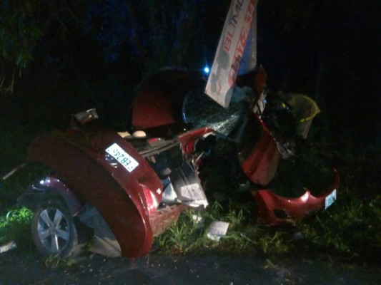 Mueren dos hermanos tras colisionar contra una valla publicitaria