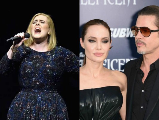 Adele interrumpe concierto para hablar de divorcio de Angelina Jolie y Brad Pitt