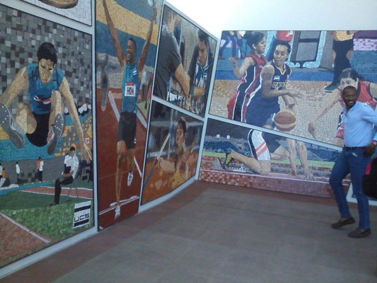 Inauguran mural de identidad deportiva en la UNAH