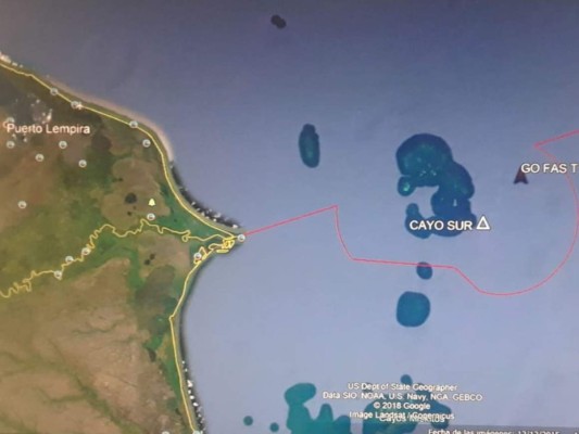 Caen cuatro colombianos que supuestamente transportaban droga en el Caribe de Honduras