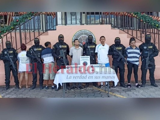 Capturan a cinco presuntos extorsionadores de la Pandilla 18 en la capital