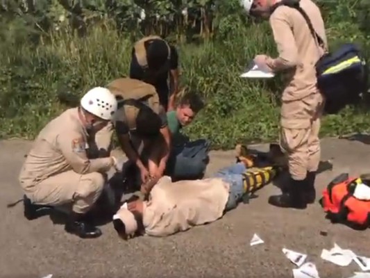 Supuestos extorsionadores vuelcan cuando intentaban darse a la fuga