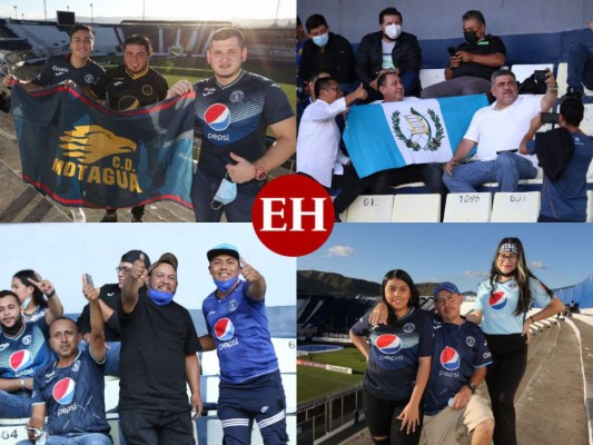 Afición azul le pone color a la final de ida entre Motagua y Comunicaciones (Fotos)