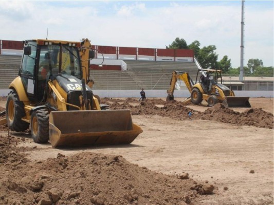 Así avanzan las labores de remodelación del estadio Carlos Miranda de Comayagua (Fotos)