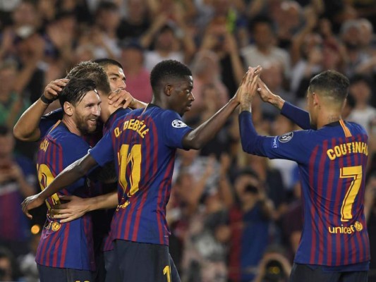 Barcelona goleó 4-0 al PSV en la Champions League