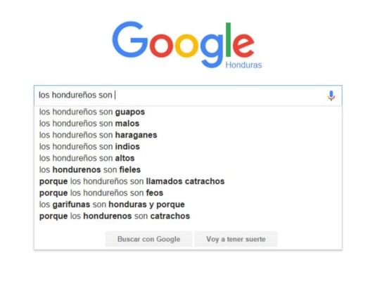 Esto es lo que Google 'sugiere' de los centroamericanos cuando hacés una búsqueda
