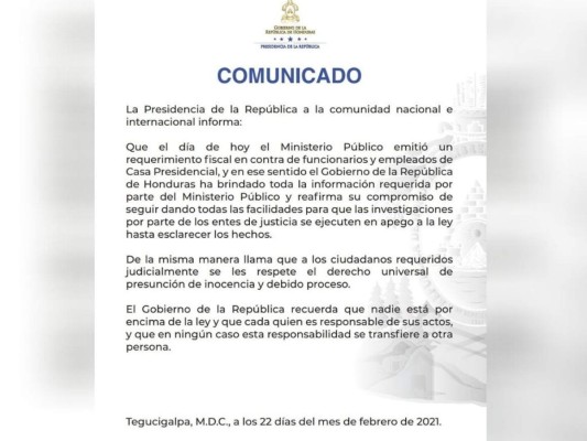 'Cada quien es responsable de sus actos': Casa Presidencial se pronuncia por 'Hermes', nuevo caso de corrupción