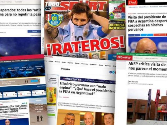 Prensa peruana asegura que partido ante Argentina está 'amañado'