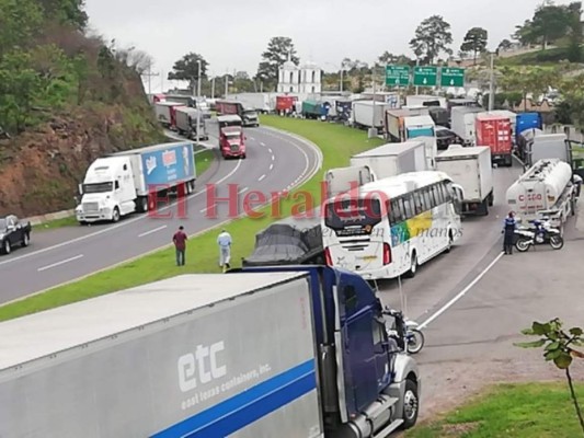 Fotos: Las imágenes que dejó el paro de transporte pesado en Tegucigalpa