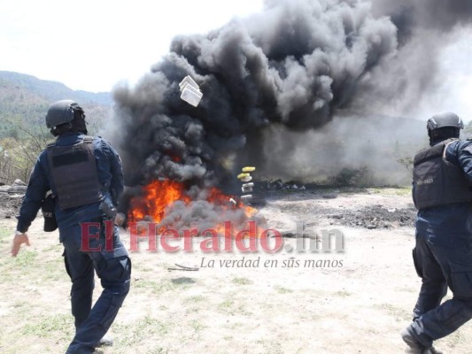 Incineran 2,392 kilos de clorhidrato de cocaína decomisados en Honduras &nbsp;&nbsp;