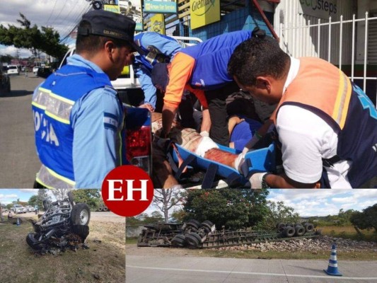 Las primeras imágenes del aparatoso accidente en salida al sur; sin víctimas mortales