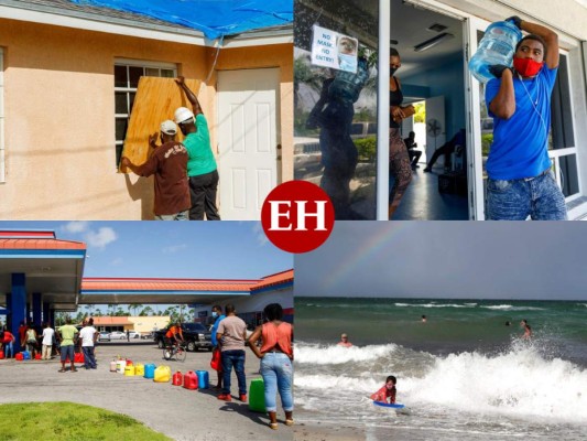 El huracán Isaías arrancó las tejas de los techos y derribó árboles al abrirse paso a través de Bahamas el sábado por la mañana en ruta hacia a la costa de Florida, donde las autoridades de Miami anunciaron el cierre de playas, puertos deportivos y parques. Fotos: AP.