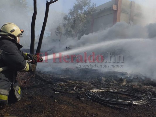 Columnas de humo tóxico y escombros, las imágenes del incendio en Las Tapias