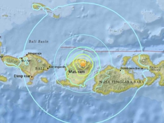 Terremoto de magnitud 7,0 sacude la isla Lombok en Indonesia
