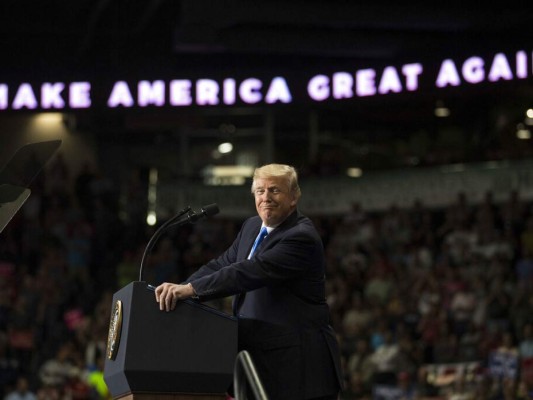 El organizador del evento, denominado 'American Priority' y que tuvo lugar la semana pasada en un resort de Trump en Miami, dijo que el video fue mostrado como parte de una exhibición de 'memes'. Foto: AP.