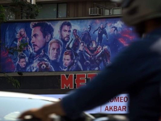 La películas de Los Vengadores continúa llenando las salas de cines. Foto: Agencia AFP.