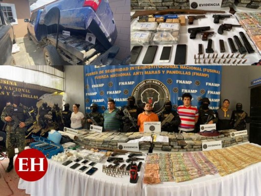 Allanamientos dejan ocho detenidos y más de 100 millones de lempiras en droga decomisada