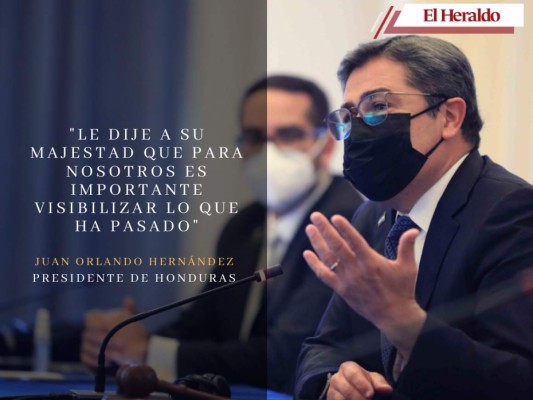 Las frases del presidente Hernández tras la visita de la reina Letizia