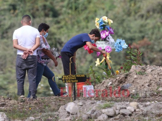 Drama de familias hondureñas en cementerio donde yace mayoría de víctimas de covid-19 (FOTOS)