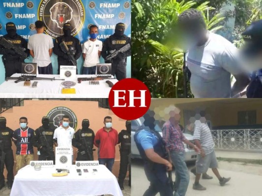 Captura de presuntos sicarios y extorsionadores dejaron operativos de la FNAMP y la Policía Nacional (Fotos)
