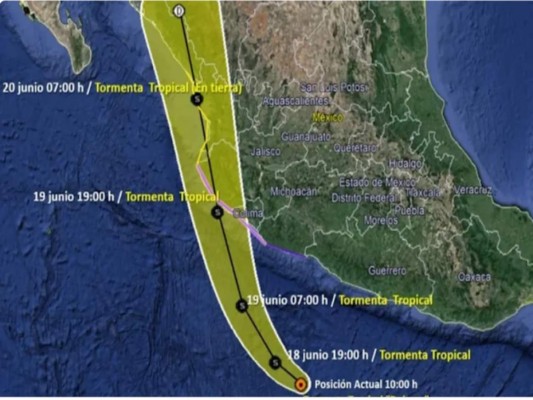 Tormenta Dolores se debilita tras tocar suroeste de México