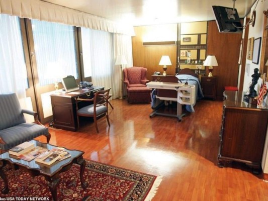 Fitran fotos de la suit presidencial donde Trump se recupera del covid-19