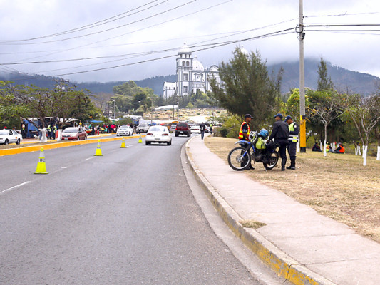 Cerrados accesos al Santuario de Suyapa hasta el domingo