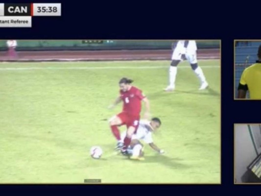 Así se estrenó por primera vez el VAR en el estadio Olímpico durante el Honduras-Canadá&nbsp;&nbsp;