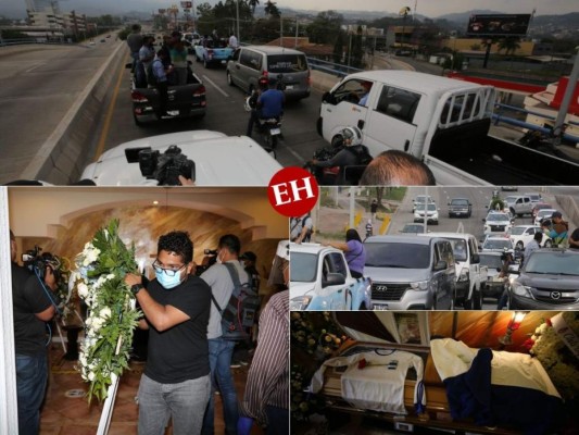 Así fue la caravana que trasladó a Chelato Uclés a la Basílica de Suyapa