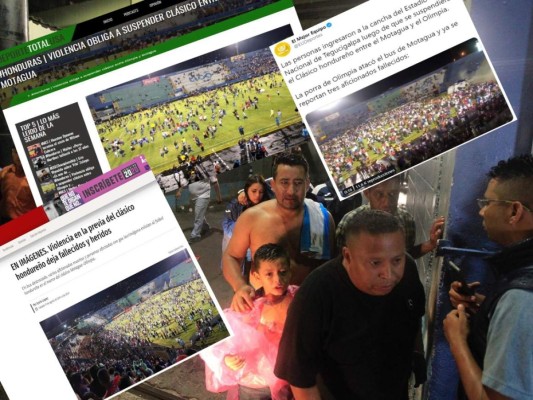 Así informaron los medios internacionales la tragedia en el clásico hondureño