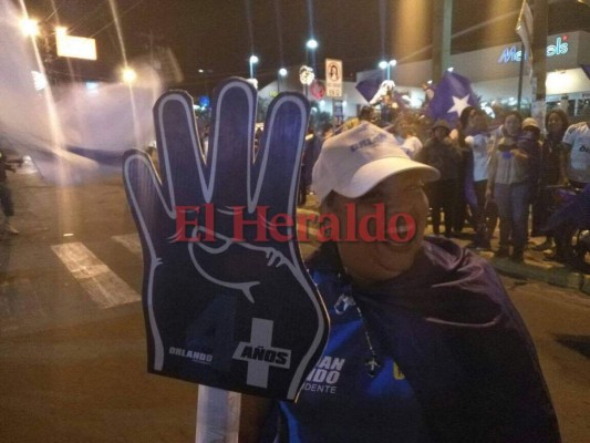 Nacionalistas muestran su apoyo a JOH por tercer día consecutivo