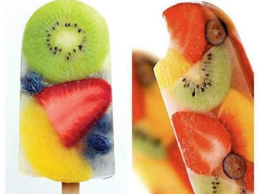 Refrescantes y deliciosas paletas de hielo con frutas