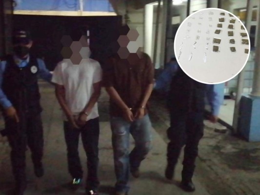 Capturan a dos miembros de la MS-13 cuando distribuían droga en SPS