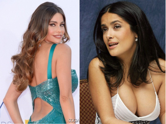 Critican a Sofía Vergara por 'naca” y a Salma Hayek por sus 'bubbies”