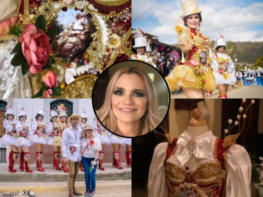 Los hermosos atuendos de Carlota Molina de Lovo destacan cada año en los desfiles patrios.