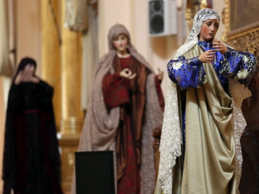 Listas las imágenes para el cortejo fúnebre del Viernes Santo en la capital de Honduras