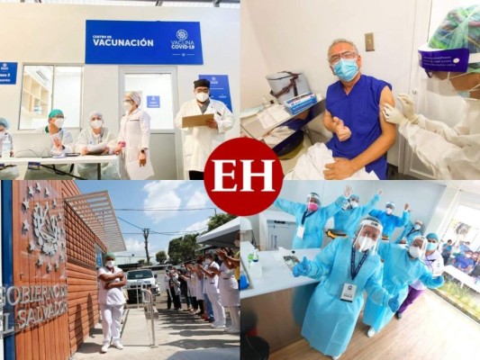 Así recibió la vacuna contra el coronavirus el personal de salud de El Salvador (Fotos)