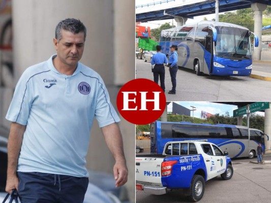 FOTOS: Bajo resguardo policial, Motagua viaja a San Pedro Sula para enfrentar al Alianza