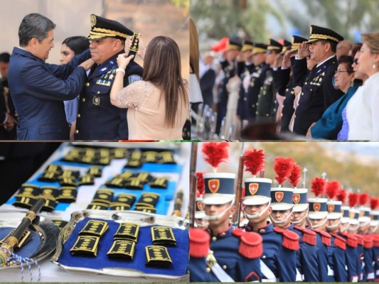 Fotos de la ceremoria de ascensos de 128 oficiales de la Policía Nacional