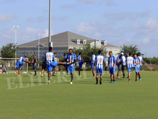 La imagen que da la bienvenida a la Selección de Honduras al campo de entreno del Houston Dynamo