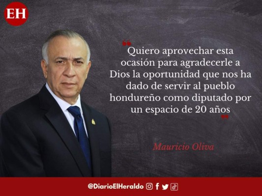 Frases de Mauricio Oliva durante su discurso de despedida en el Congreso Nacional