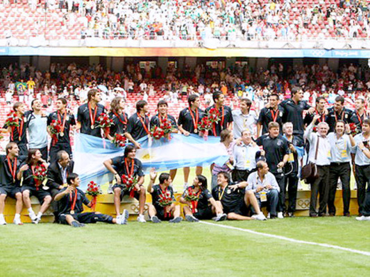 Los campeones de fútbol en los Juegos Olímpicos
