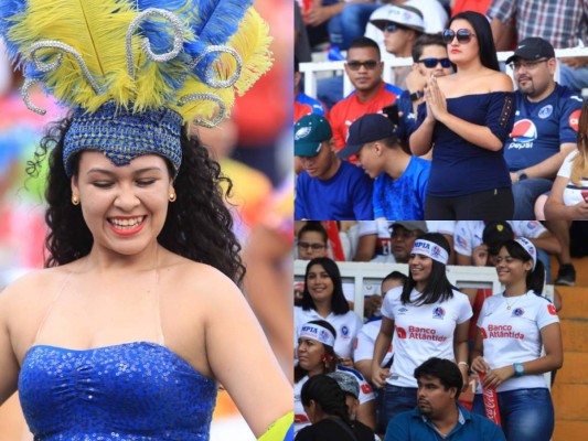 Olimpia vs Motagua: Bellas mujeres adornan el Estadio Nacional en la final de ida