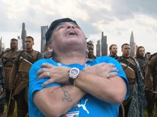 Diego Maradona es víctima de memes por su celebración en el triunfo de Argentina