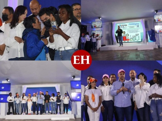 Desde su búnker, Partido Nacional asegura que resultados les favorecen (Fotos)