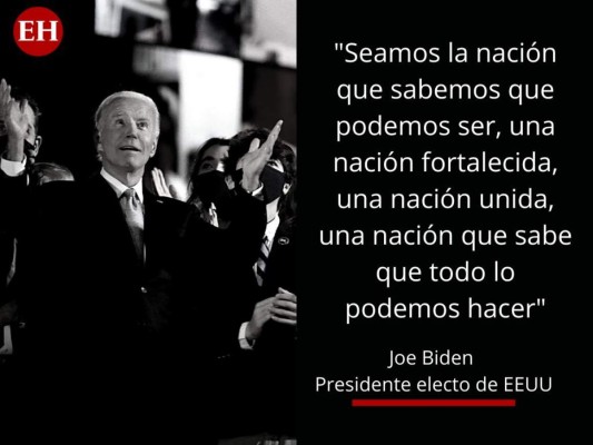 Las frases del primer discurso de Joe Biden, presidente electo de EEUU